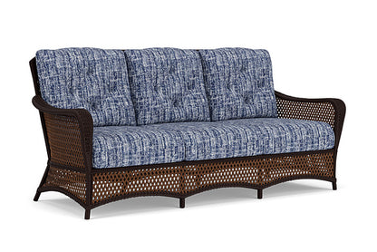 Lloyd Flanders - Grand Traverse Sofa In Caramel Finish With Visions Cobalt Fabric - 71355036683 view 1