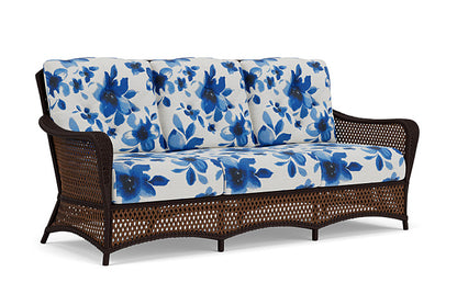 Lloyd Flanders - Grand Traverse Sofa In Caramel Finish With Watercolor Blossom Capri Fabric - 71355036672 view 1