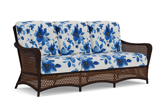 Lloyd Flanders - Grand Traverse Sofa In Caramel Finish With Watercolor Blossom Capri Fabric - 71355036672 view 1