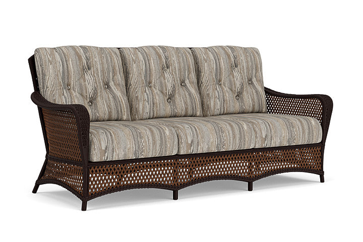 Lloyd Flanders - Grand Traverse Sofa In Caramel Finish With Woodgrain Ash Fabric - 71355036723 view 1
