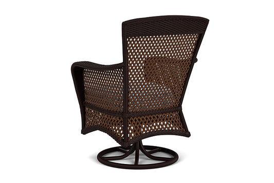 Lloyd Flanders - Grand Traverse Swivel Dining Armchair In Caramel Finish With Aman Capri Fabric - 713810361800 view 2