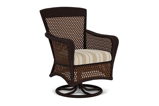 Lloyd Flanders - Grand Traverse Swivel Dining Armchair In Caramel Finish With Amber Waves Fabric - 713810362044 view 1