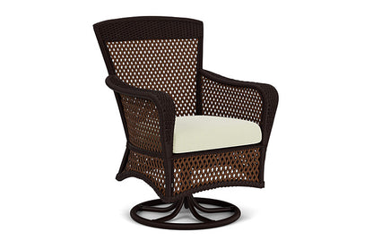 Lloyd Flanders - Grand Traverse Swivel Dining Armchair In Caramel Finish With Bamboo Bay Meadow Fabric - 713810362060 view 1