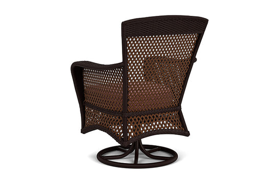 Lloyd Flanders - Grand Traverse Swivel Dining Armchair In Caramel Finish With Friendly Carnival Fabric - 713810362043 view 2