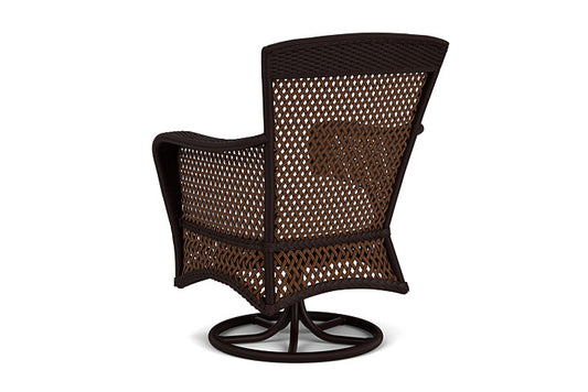 Lloyd Flanders - Grand Traverse Swivel Dining Armchair In Caramel Finish With Friendly Natural Fabric - 713810362042 view 2