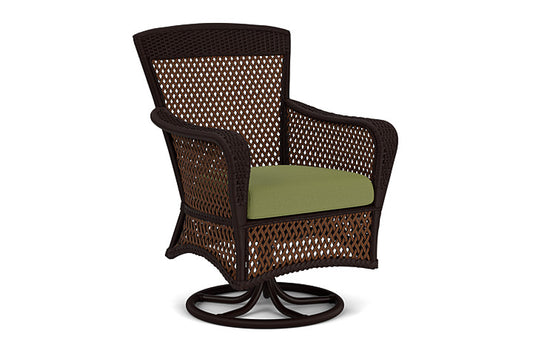 Lloyd Flanders - Grand Traverse Swivel Dining Armchair In Caramel Finish With Reflections Grass Fabric - 713810362051 view 1