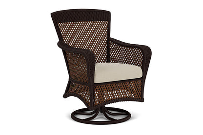 Lloyd Flanders - Grand Traverse Swivel Dining Armchair In Caramel Finish With Rumba Straw Fabric - 713810362008 view 1