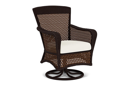 Lloyd Flanders - Grand Traverse Swivel Dining Armchair In Caramel Finish With Sailcloth Salt Fabric - 71381036890 view 1