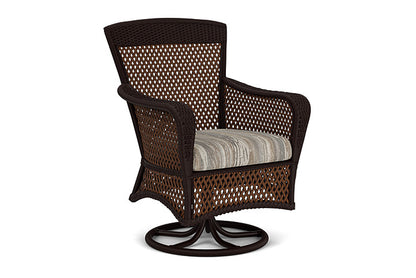 Lloyd Flanders - Grand Traverse Swivel Dining Armchair In Caramel Finish With Woodgrain Ash Fabric - 71381036723 view 1