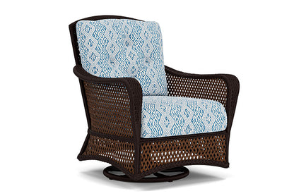 Lloyd Flanders - Grand Traverse Swivel Glider Lounge Chair In Caramel Finish With Aman Capri Fabric - 713910361800 view 1