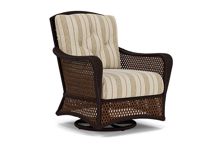Lloyd Flanders - Grand Traverse Swivel Glider Lounge Chair In Caramel Finish With Amber Waves Fabric - 713910362044 view 1