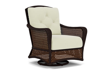 Lloyd Flanders - Grand Traverse Swivel Glider Lounge Chair In Caramel Finish With Bamboo Bay Meadow Fabric - 713910362060 view 1