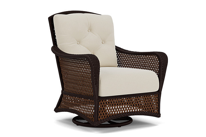 Lloyd Flanders - Grand Traverse Swivel Glider Lounge Chair In Caramel Finish With Beach Natural Fabric - 713910362005 view 1