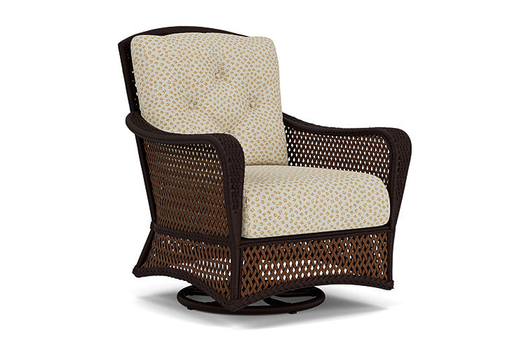 Lloyd Flanders - Grand Traverse Swivel Glider Lounge Chair In Caramel Finish With Bebot Sisal Fabric - 713910362048 view 1
