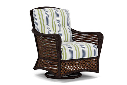 Lloyd Flanders - Grand Traverse Swivel Glider Lounge Chair In Caramel Finish With Berkely Hall Green Fabric - 713910362062 view 1