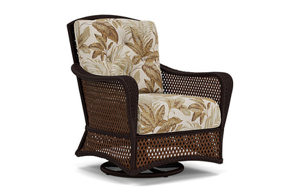 Lloyd Flanders - Grand Traverse Swivel Glider Lounge Chair In Caramel Finish With Botanic Willow Fabric - 71391036164 view 1