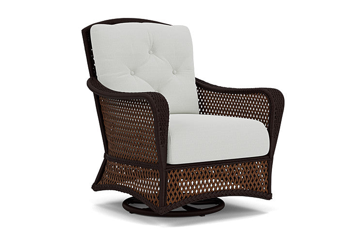 Lloyd Flanders - Grand Traverse Swivel Glider Lounge Chair In Caramel Finish With Bright Side Fog Fabric - 713910362012 view 1