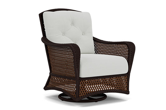 Lloyd Flanders - Grand Traverse Swivel Glider Lounge Chair In Caramel Finish With Bright Side Fog Fabric - 713910362012 view 1