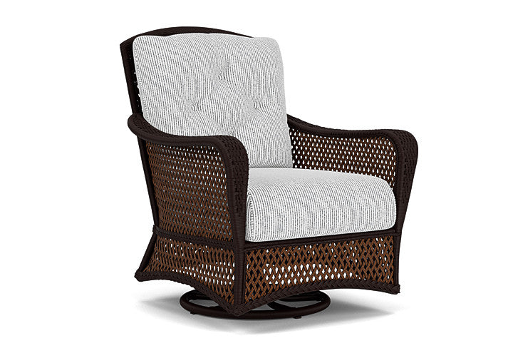 Lloyd Flanders - Grand Traverse Swivel Glider Lounge Chair In Caramel Finish With Burson Domino Fabric - 713910362035 view 1