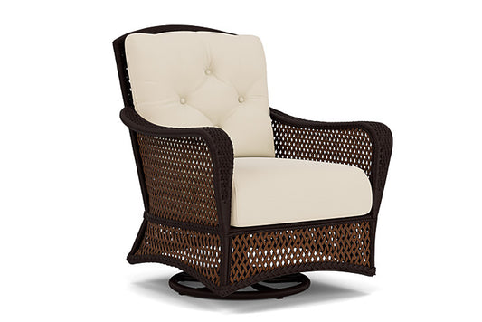Lloyd Flanders - Grand Traverse Swivel Glider Lounge Chair In Caramel Finish With Callen Pearl Fabric - 713910362021 view 1
