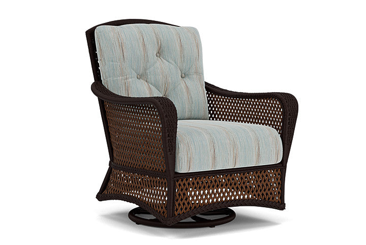 Lloyd Flanders - Grand Traverse Swivel Glider Lounge Chair In Caramel Finish With Colorwave Mist Fabric - 713910362072 view 1