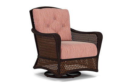 Lloyd Flanders - Grand Traverse Swivel Glider Lounge Chair In Caramel Finish With Friendly Carnival Fabric - 713910362043 view 1