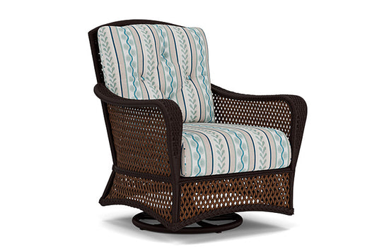 Lloyd Flanders - Grand Traverse Swivel Glider Lounge Chair In Caramel Finish With Ilona Resort Fabric - 713910362069 view 1
