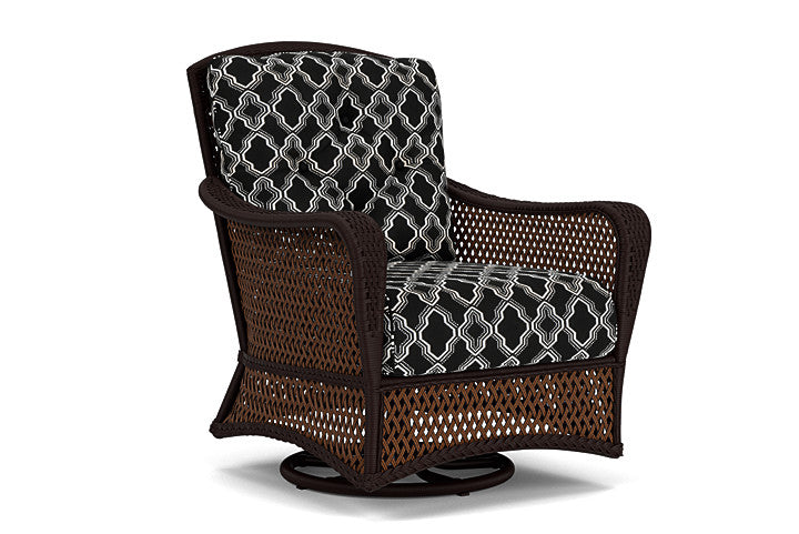 Lloyd Flanders - Grand Traverse Swivel Glider Lounge Chair In Caramel Finish With Luna Onyx Fabric - 713910362071 view 1