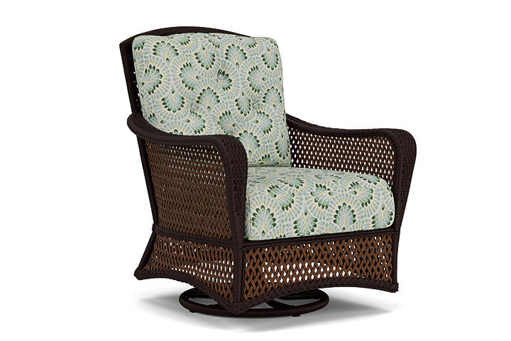 Lloyd Flanders - Grand Traverse Swivel Glider Lounge Chair In Caramel Finish With Plume Spring Fabric - 713910362085 view 1