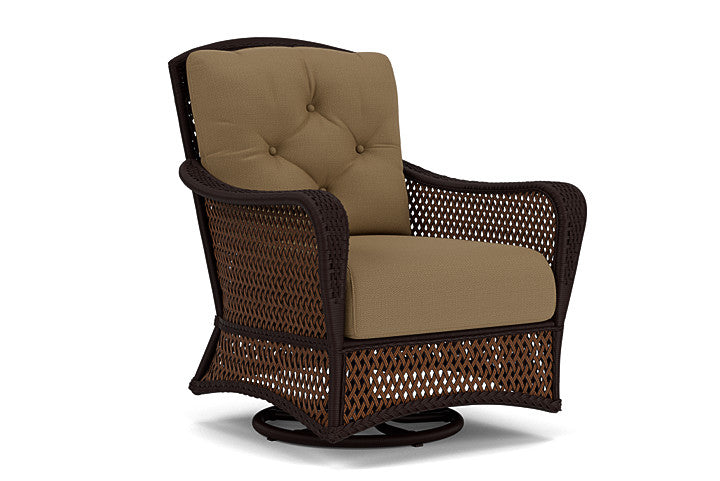 Lloyd Flanders - Grand Traverse Swivel Glider Lounge Chair In Caramel Finish With Reflections Straw Fabric - 713910362053 view 1