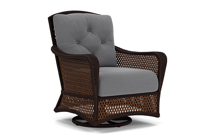 Lloyd Flanders - Grand Traverse Swivel Glider Lounge Chair In Caramel Finish With Remy Graphite Fabric - 713910362003 view 1