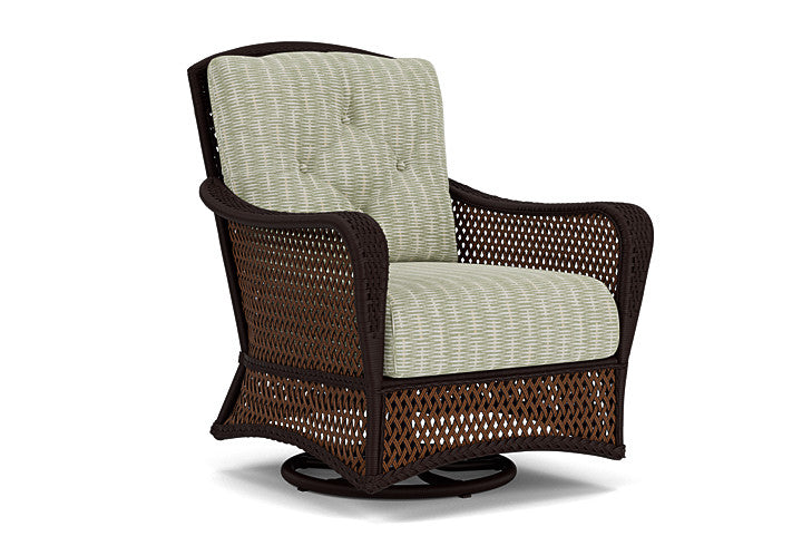 Lloyd Flanders - Grand Traverse Swivel Glider Lounge Chair In Caramel Finish With Romulo Laurel Fabric - 713910362049 view 1