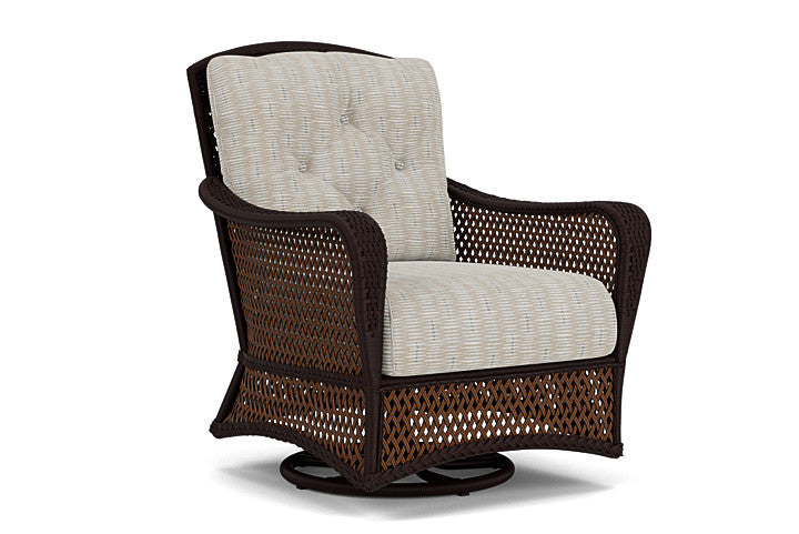 Lloyd Flanders - Grand Traverse Swivel Glider Lounge Chair In Caramel Finish With Romulo Mineral Fabric - 713910362050 view 1