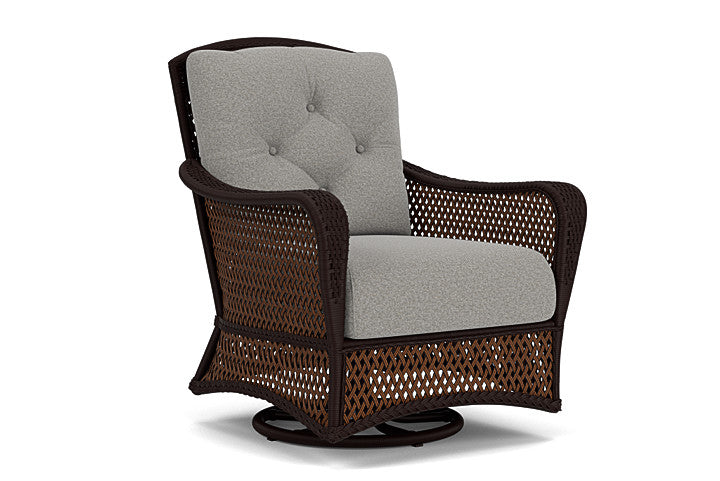 Lloyd Flanders - Grand Traverse Swivel Glider Lounge Chair In Caramel Finish With Rumba Nickel Fabric - 713910362011 view 1
