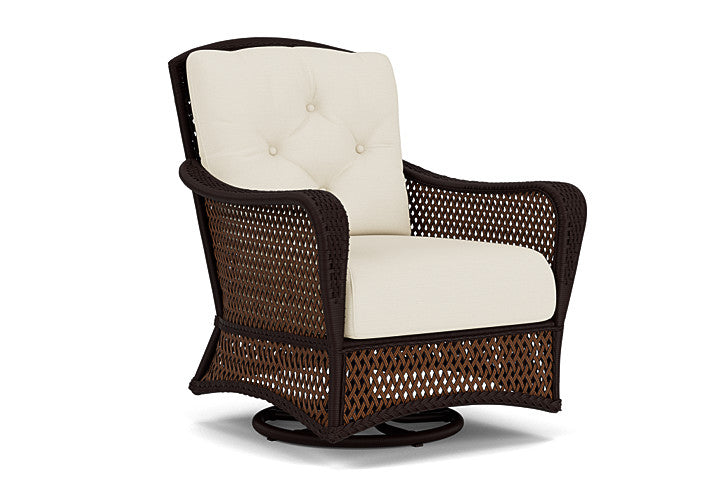 Lloyd Flanders - Grand Traverse Swivel Glider Lounge Chair In Caramel Finish With Sailcloth Sailor Fabric - 71391036434 view 1