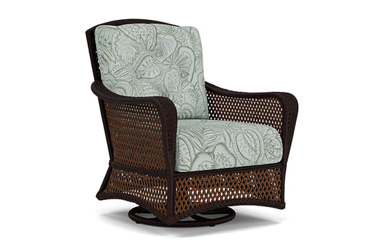 Lloyd Flanders - Grand Traverse Swivel Glider Lounge Chair In Caramel Finish With Sensibility Spring Fabric - 713910362081 view 1