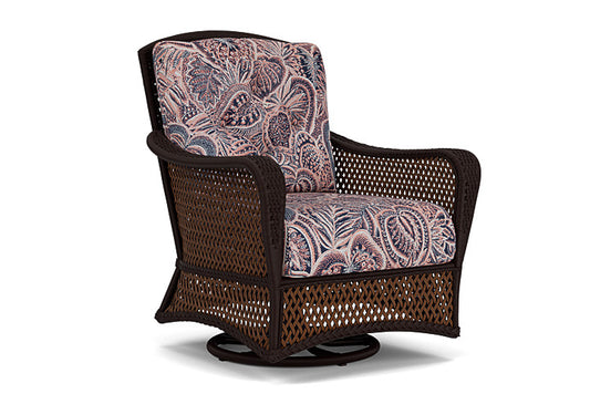 Lloyd Flanders - Grand Traverse Swivel Glider Lounge Chair In Caramel Finish With Sensiblity Splendor Fabric - 713910362082 view 1
