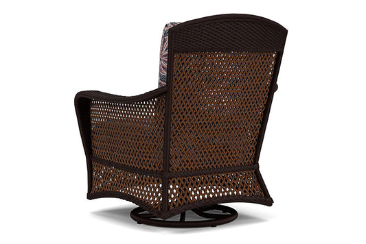 Lloyd Flanders - Grand Traverse Swivel Glider Lounge Chair In Caramel Finish With Sensiblity Splendor Fabric - 713910362082 view 2