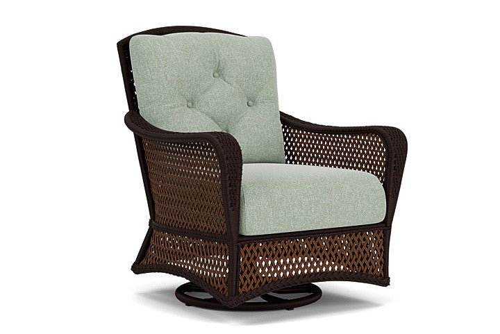 Lloyd Flanders - Grand Traverse Swivel Glider Lounge Chair In Caramel Finish With Serene Spa Fabric - 713910362031 view 1