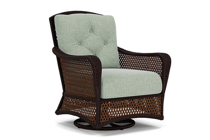 Lloyd Flanders - Grand Traverse Swivel Glider Lounge Chair In Caramel Finish With Serene Spa Fabric - 713910362031 view 1