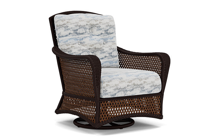 Lloyd Flanders - Grand Traverse Swivel Glider Lounge Chair In Caramel Finish With Stratosphere Cloud Fabric - 713910361966 view 1
