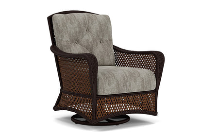 Lloyd Flanders - Grand Traverse Swivel Glider Lounge Chair In Caramel Finish With Surface Slate Fabric - 713910362056 view 1