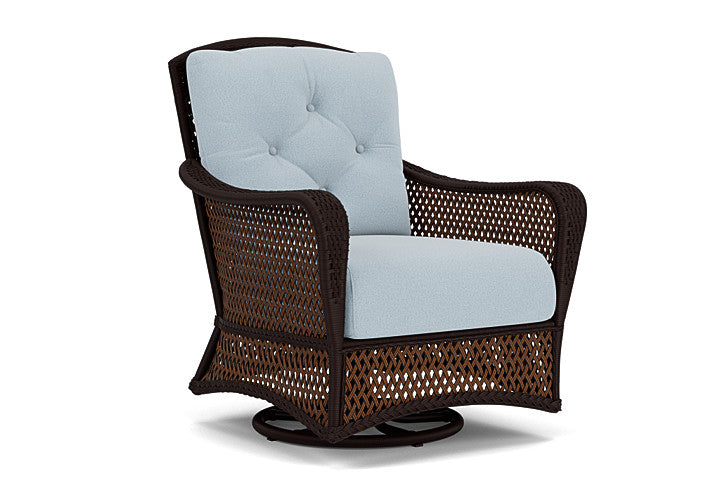 Lloyd Flanders - Grand Traverse Swivel Glider Lounge Chair In Caramel Finish With Unearth Dew Fabric - 713910362084 view 1