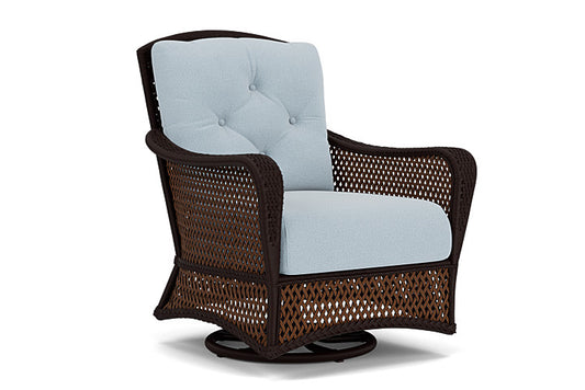 Lloyd Flanders - Grand Traverse Swivel Glider Lounge Chair In Caramel Finish With Unearth Dew Fabric - 713910362084 view 1