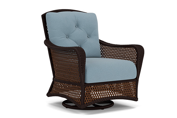 Lloyd Flanders - Grand Traverse Swivel Glider Lounge Chair In Caramel Finish With Unearth Mist Fabric - 713910362068 view 1