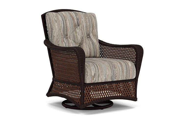Lloyd Flanders - Grand Traverse Swivel Glider Lounge Chair In Caramel Finish With Woodgrain Ash Fabric - 71391036723 view 1