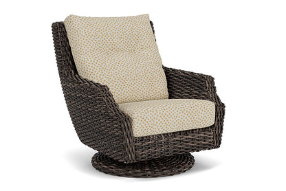 Lloyd Flanders - Largo High Back Swivel Rocker Lounge Chair In Vintage Oak Finish With Bebot Sisal Fabric - 2410804282048 view 1