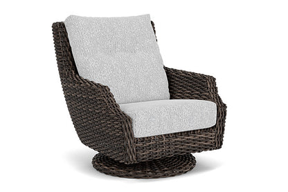 Lloyd Flanders - Largo High Back Swivel Rocker Lounge Chair In Vintage Oak Finish With Burson Domino Fabric - 2410804282035 view 1