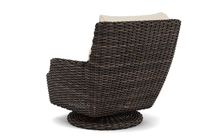 Lloyd Flanders - Largo High Back Swivel Rocker Lounge Chair In Vintage Oak Finish With Callen Pearl Fabric - 2410804282021 view 2