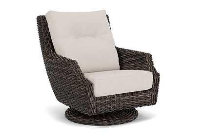 Lloyd Flanders - Largo High Back Swivel Rocker Lounge Chair In Vintage Oak Finish With Canvas Canvas Fabric - 241080428319 view 1